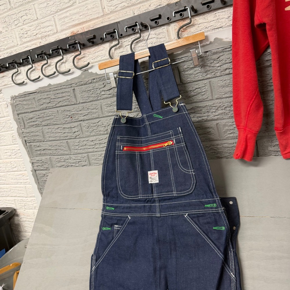 Pointer Brand Lot 444 Indigo Denim Overalls Mens 30x36 Made in USA New